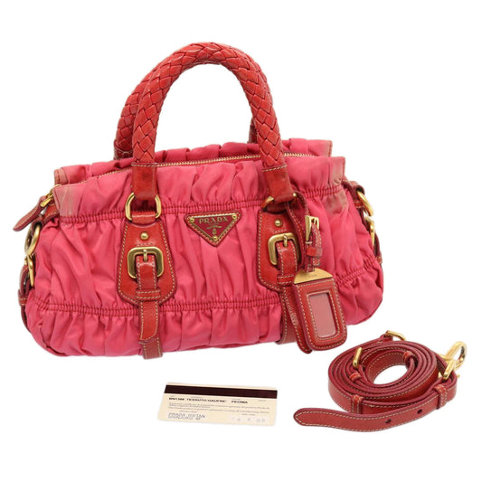 PRADA Hand Bag Nylon 2way Pink  75803