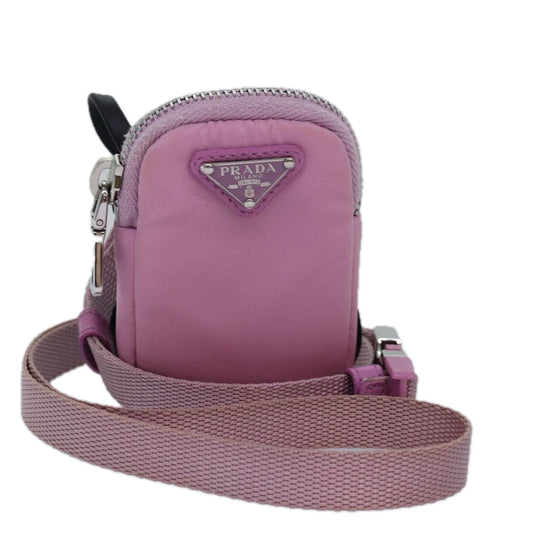 PRADA Smartphone Holder Pouch Nylon Pink  75804