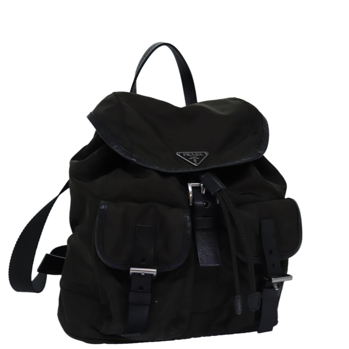 PRADA  Nylon Khaki Black  75826
