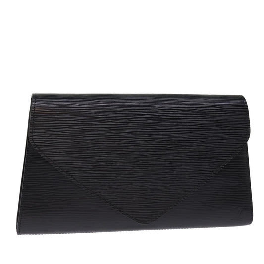 LOUIS VUITTON Epi Art Deco Clutch Bag Black M52632 LV 75847
