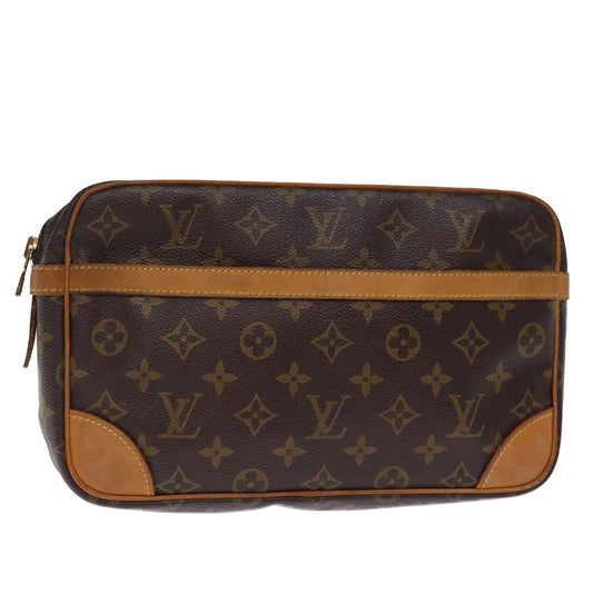 LOUIS VUITTON Monogram Compiegne 28 Clutch Bag M51845 LV 75853