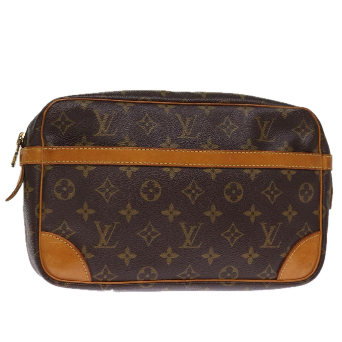 LOUIS VUITTON Monogram Compiegne 28 Clutch Bag M51845 LV 75854