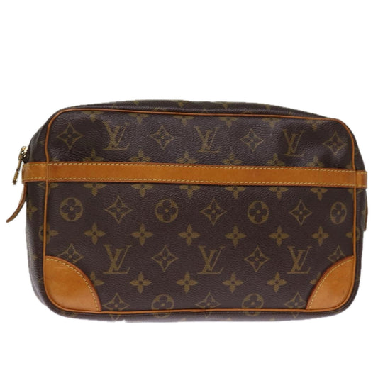 LOUIS VUITTON Monogram Compiegne 28 Clutch Bag M51845 LV 75854