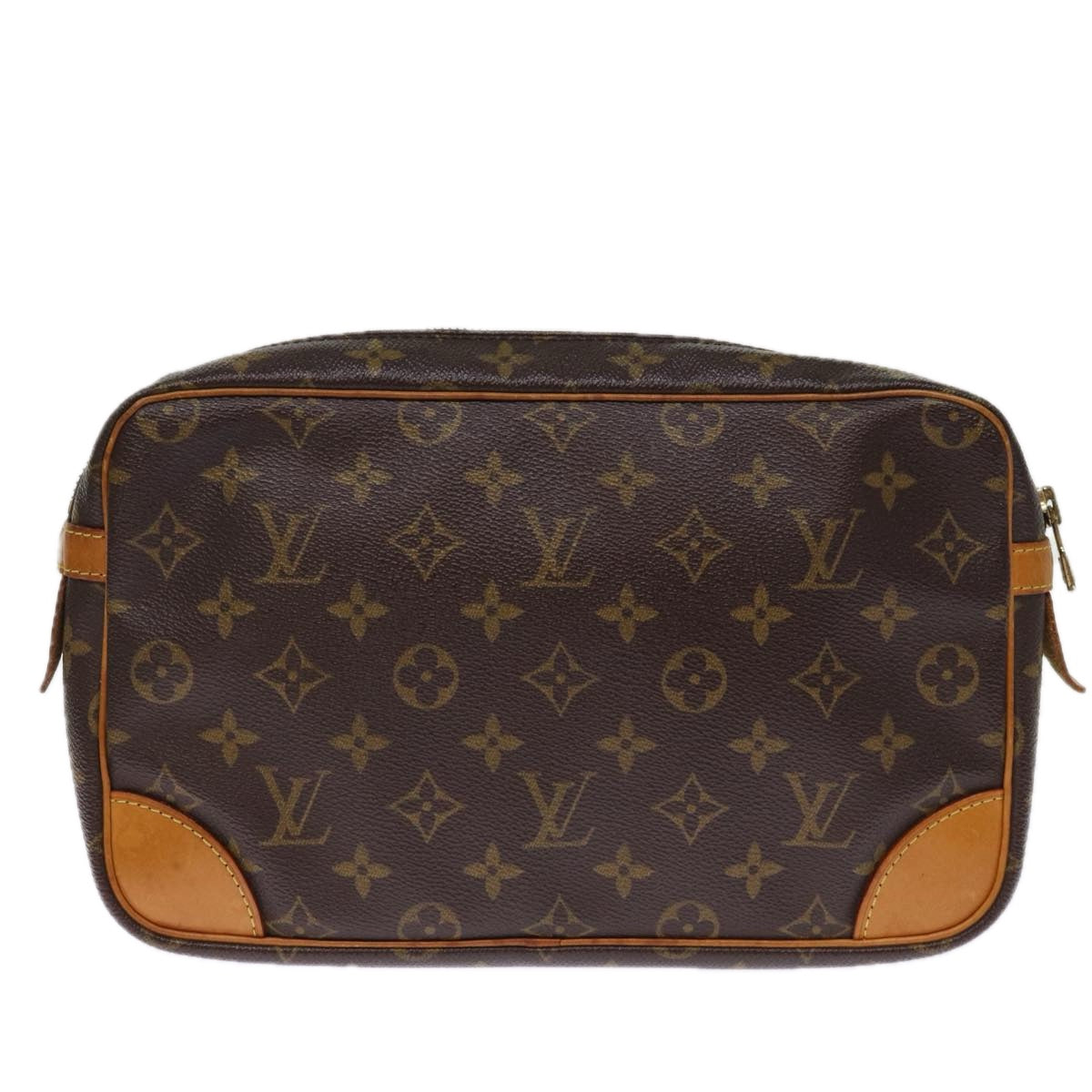 LOUIS VUITTON Monogram Compiegne 28 Clutch Bag M51845 LV 75854