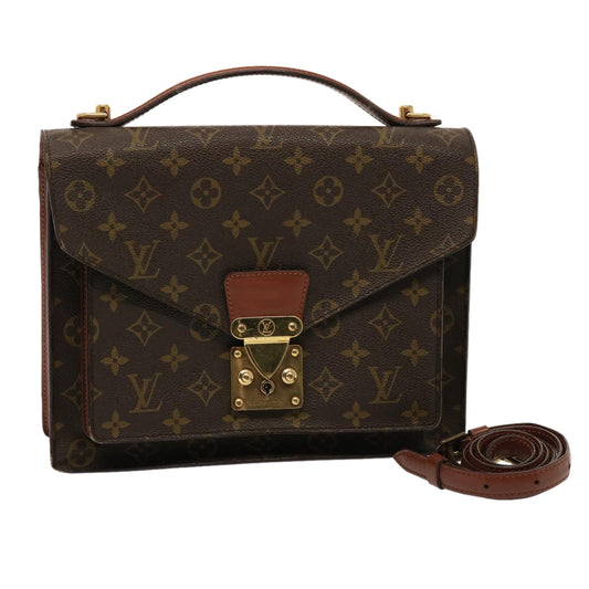 LOUIS VUITTON Monogram Monceau 28 Hand Bag 2way M51185 LV 75868