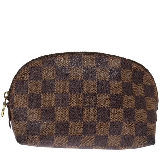 LOUIS VUITTON Damier Ebene Pochette Cosmetic PM Pouch N47516 LV 75870