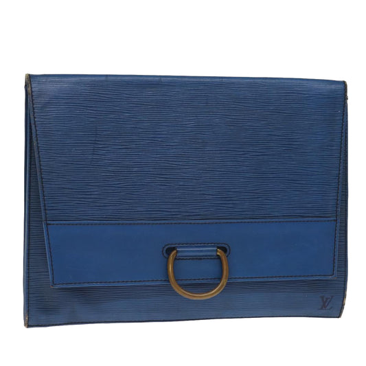 LOUIS VUITTON Epi Jena Clutch Bag Blue M52715 LV 75880