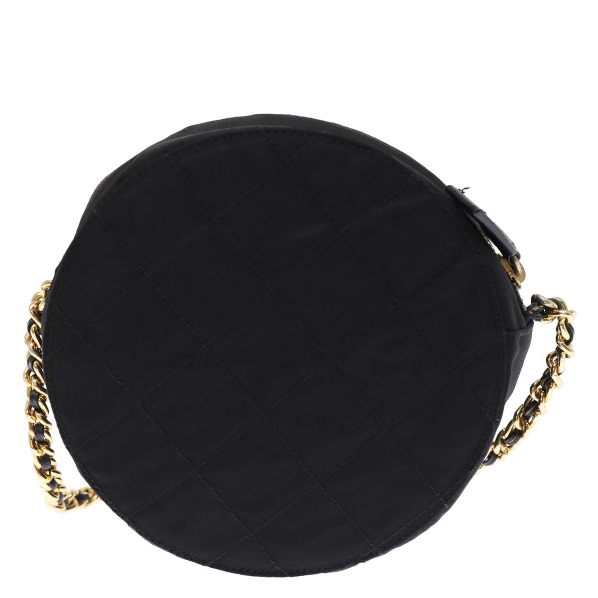 PRADA Chain Shoulder Bag Nylon Black  75887