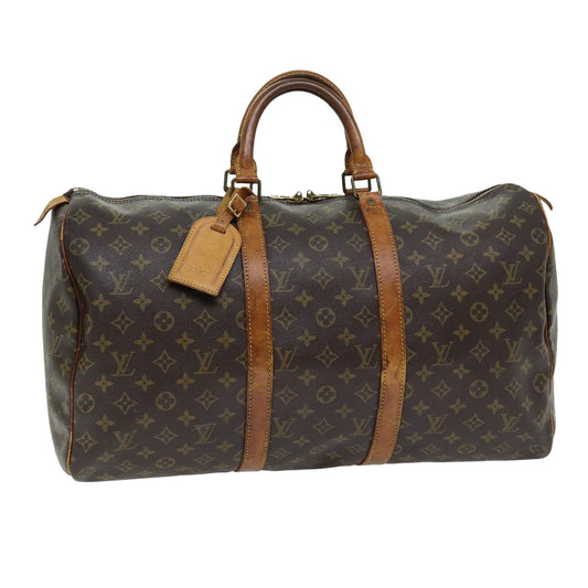LOUIS VUITTON Monogram Keepall 50 Boston Bag M41426 LV 75916