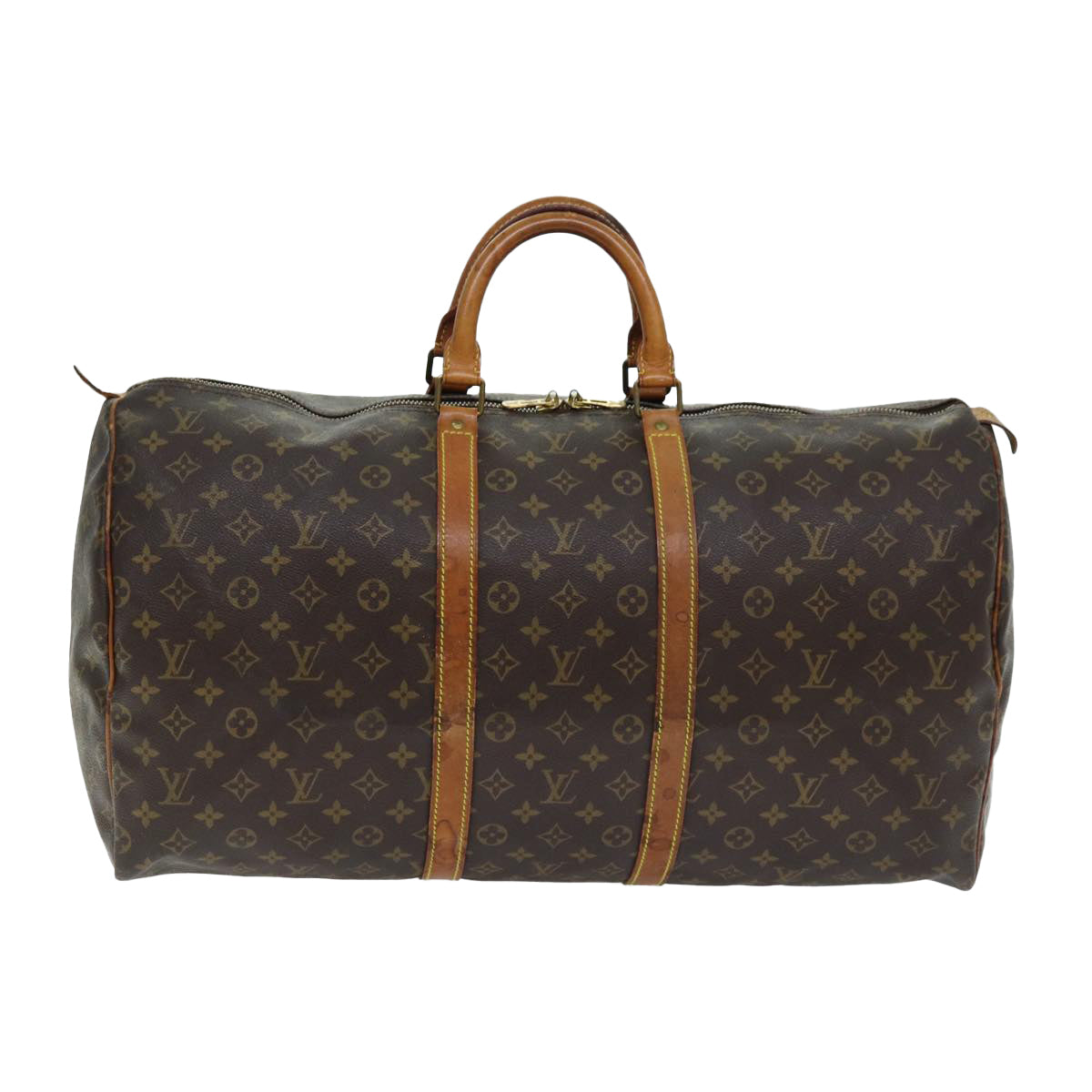 LOUIS VUITTON Monogram Keepall 55 Boston Bag M41424 LV 75920