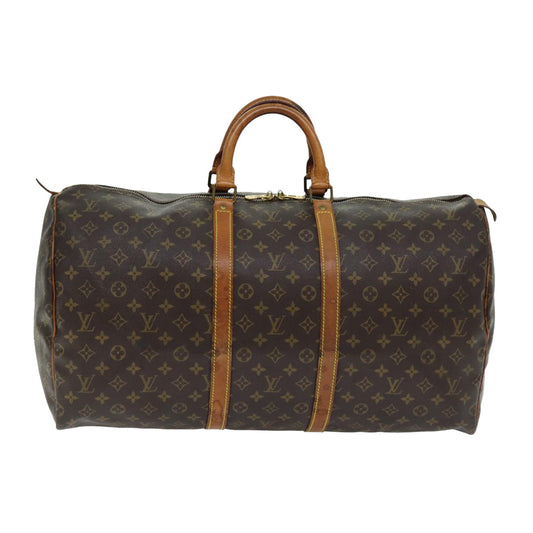 LOUIS VUITTON Monogram Keepall 55 Boston Bag M41424 LV 75920
