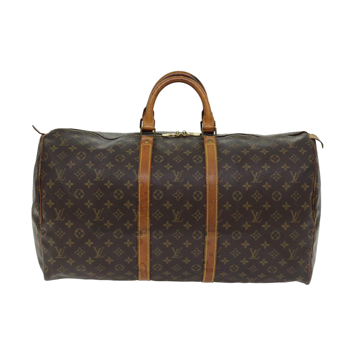 LOUIS VUITTON Monogram Keepall 55 Boston Bag M41424 LV 75920