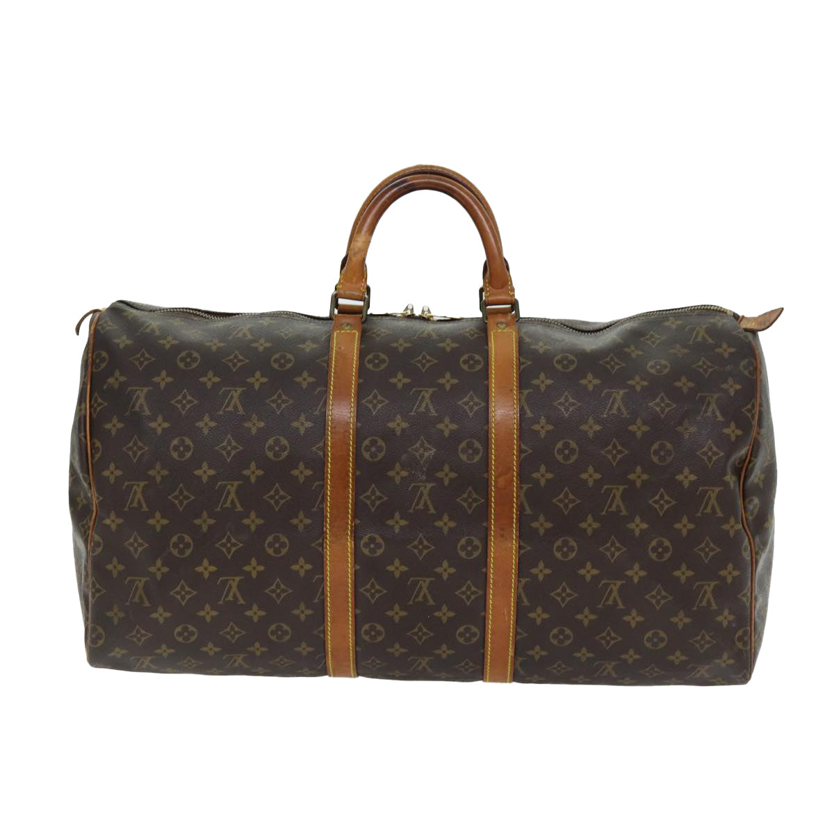 LOUIS VUITTON Monogram Keepall 55 Boston Bag M41424 LV 75920