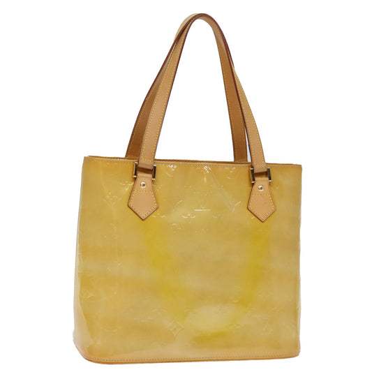 LOUIS VUITTON Monogram Vernis Houston Hand Bag Beige M91004 LV 75934
