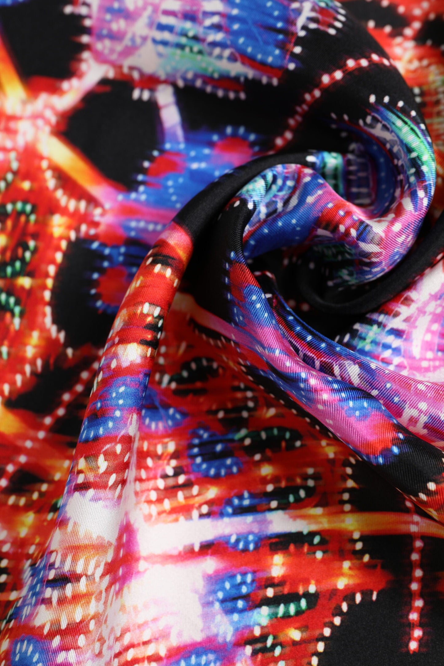 Dolce & Gabbana Black Multicolor Print Square Foulard Men's Scarf ()