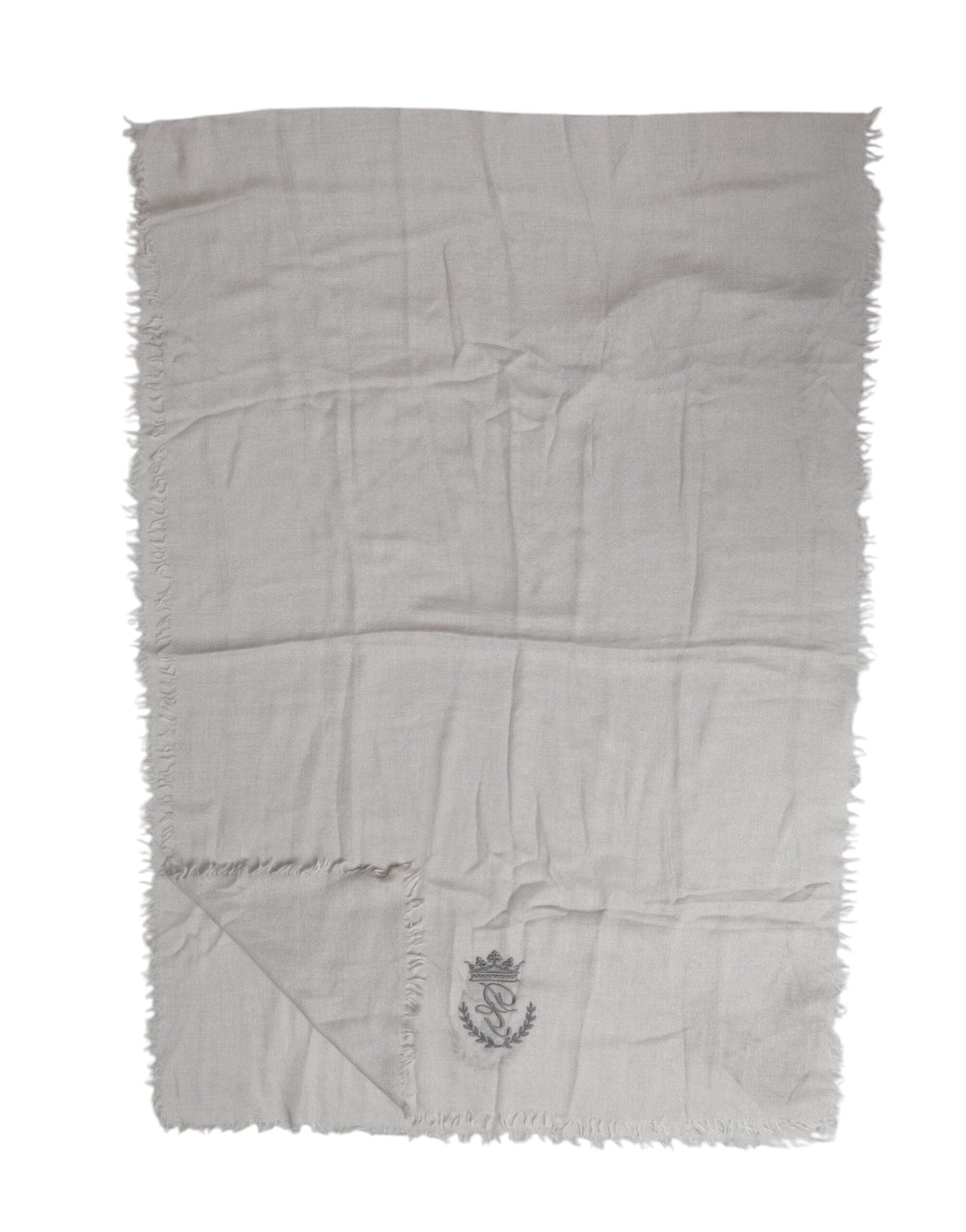 Dolce & Gabbana Gray DG Crown Neck Warmer Wrap Shawl Men's Scarf