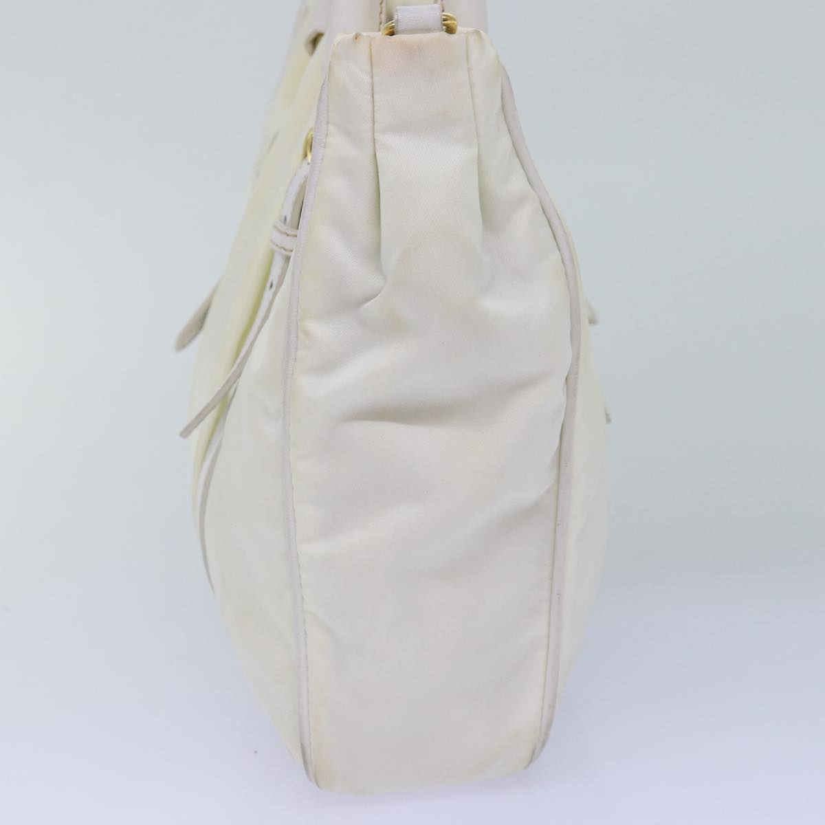 PRADA Hand Bag Nylon White  75995