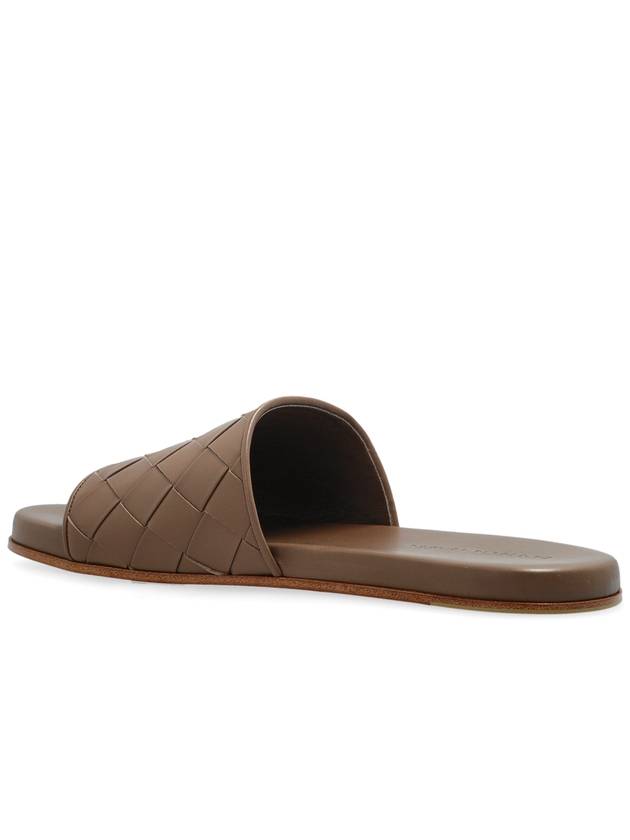 Bottega Veneta Bottega Veneta Leather Slides, Men's, Brown