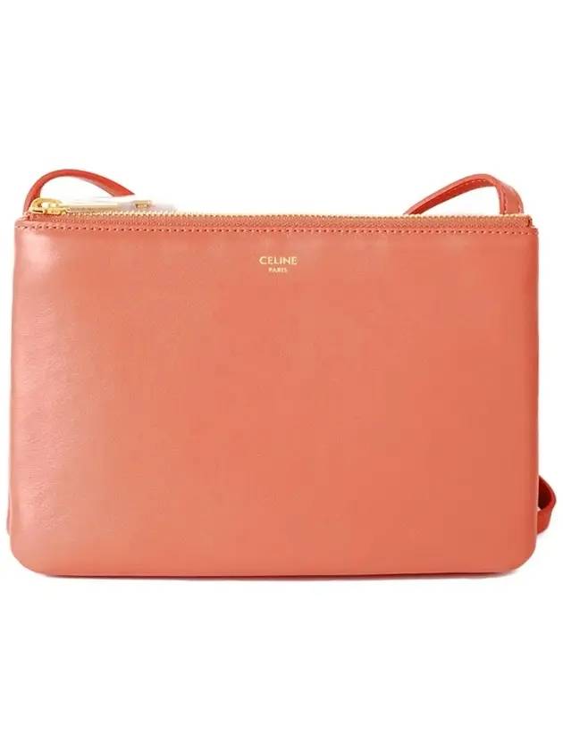 CELINE WoMen's Medium Logo Trio Shoulder Bag Lychee