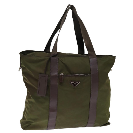 PRADA Boston Bag Nylon Khaki  76006