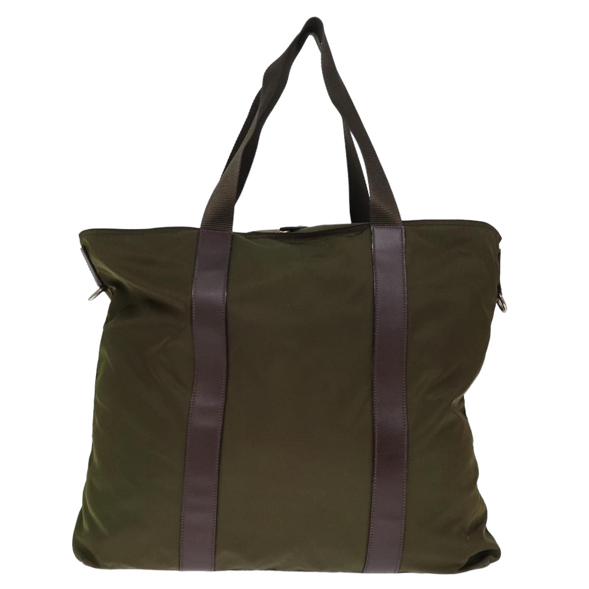PRADA Boston Bag Nylon Khaki  76006