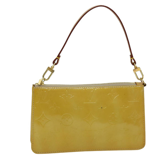 LOUIS VUITTON Monogram Vernis Lexington Pouch Beige M91010 LV 76031