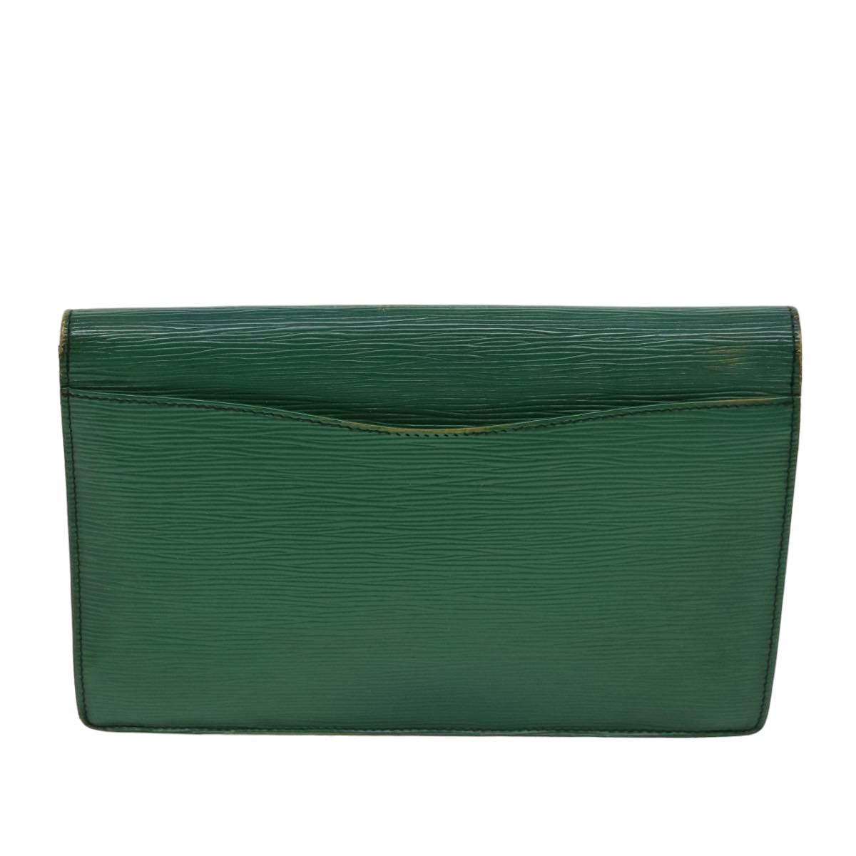 LOUIS VUITTON Epi Montaigne 27 Clutch Bag Green M52654 LV 76033