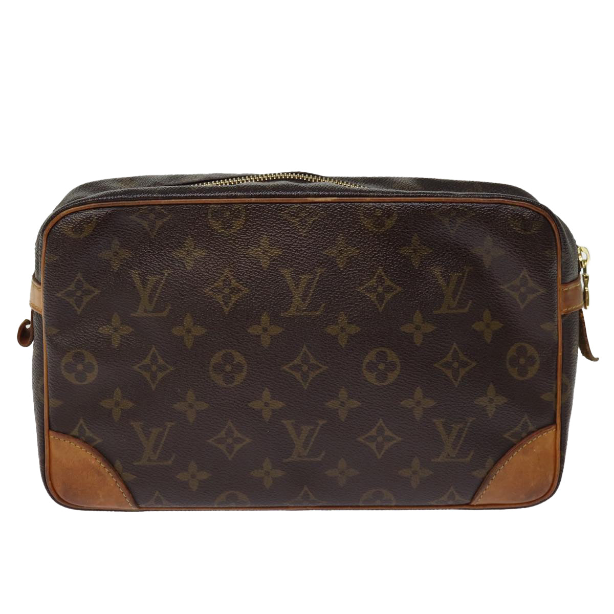 LOUIS VUITTON Monogram Compiegne 28 Clutch Bag M51845 LV 76039