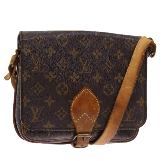 LOUIS VUITTON Monogram Cartouchiere MM Shoulder Bag M51253 LV 76044