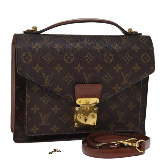 LOUIS VUITTON Monogram Monceau 28 Hand Bag 2way M51185 LV 76049