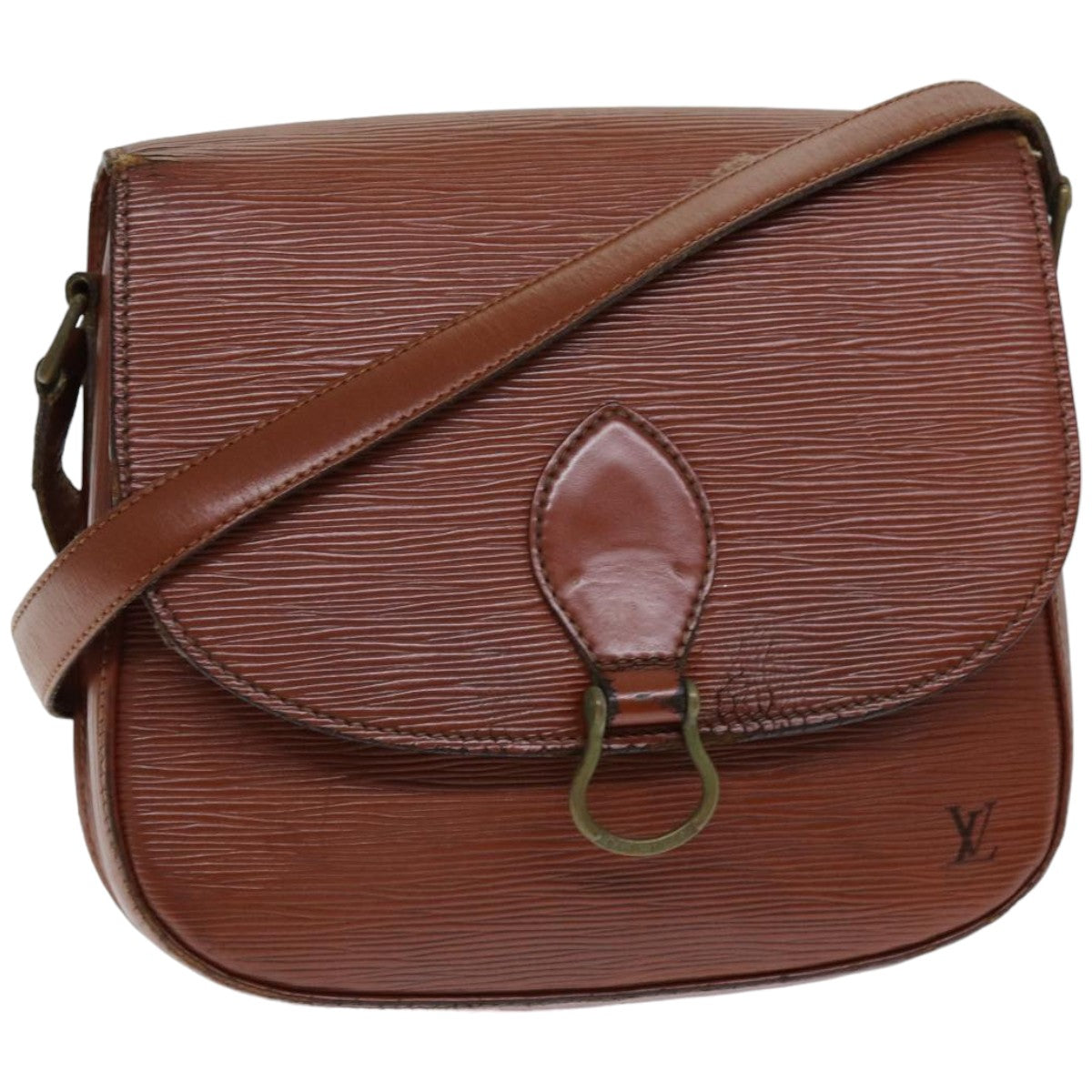 LOUIS VUITTON Epi Saint Cloud GM Shoulder Bag Brown M52193 LV 76051