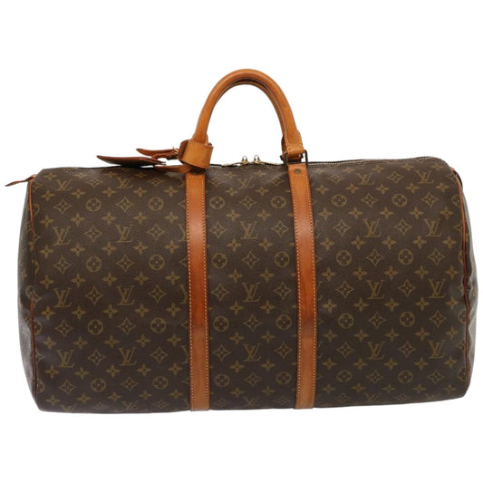LOUIS VUITTON Monogram Keepall 55 Boston Bag M41424 LV 76066