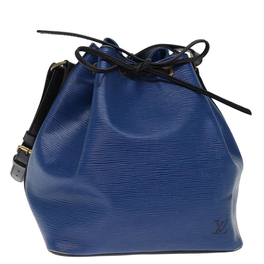 LOUIS VUITTON Epi Petit Noe Shoulder Bag Bicolor Black Blue M44152 LV 76067