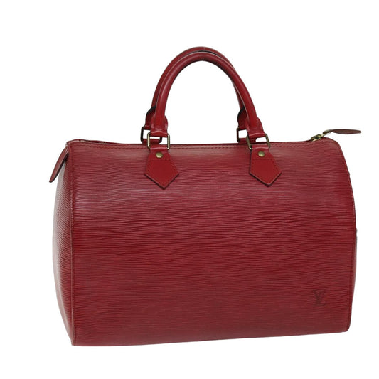 LOUIS VUITTON Epi Speedy 30 Hand Bag Castilian Red M43007 LV 76072