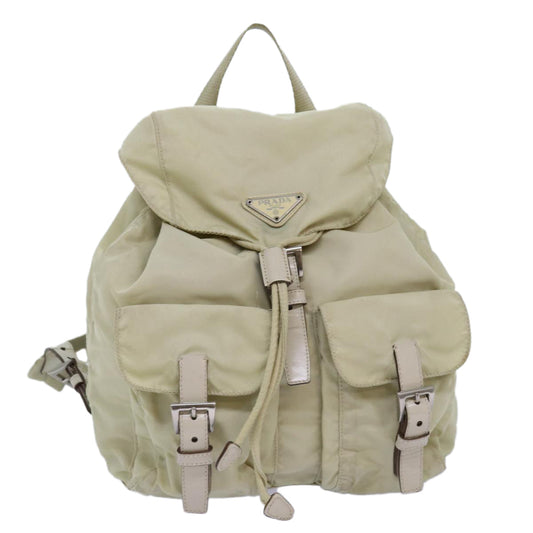 PRADA Backpack Nylon Cream  76124