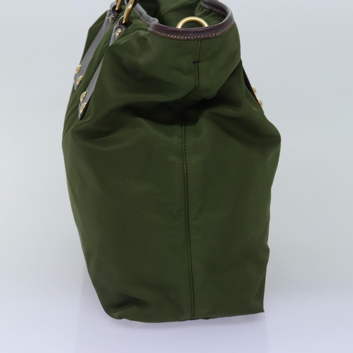 PRADA Hand Bag Nylon 2way Khaki  76128