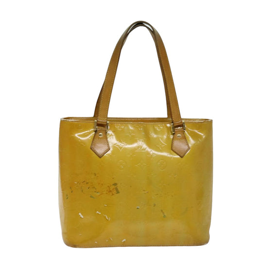 LOUIS VUITTON Monogram Vernis Houston Hand Bag Gris M91053 LV 76153