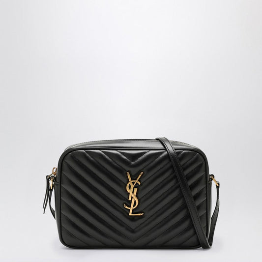 Saint Laurent Lou Black Quilted Leather Camera Bag Women