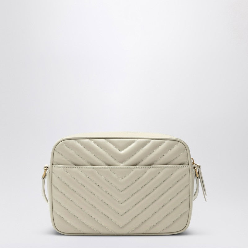 Saint Laurent Lou Cream Quilted Leather Camera Bag Women
