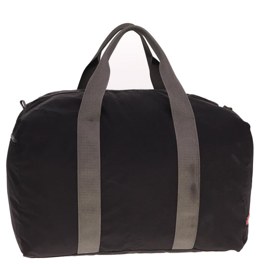 PRADA Boston Bag Nylon Black Gray  76178