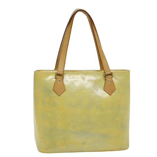 LOUIS VUITTON Monogram Vernis Houston Hand Bag Gris M91053 LV 76212
