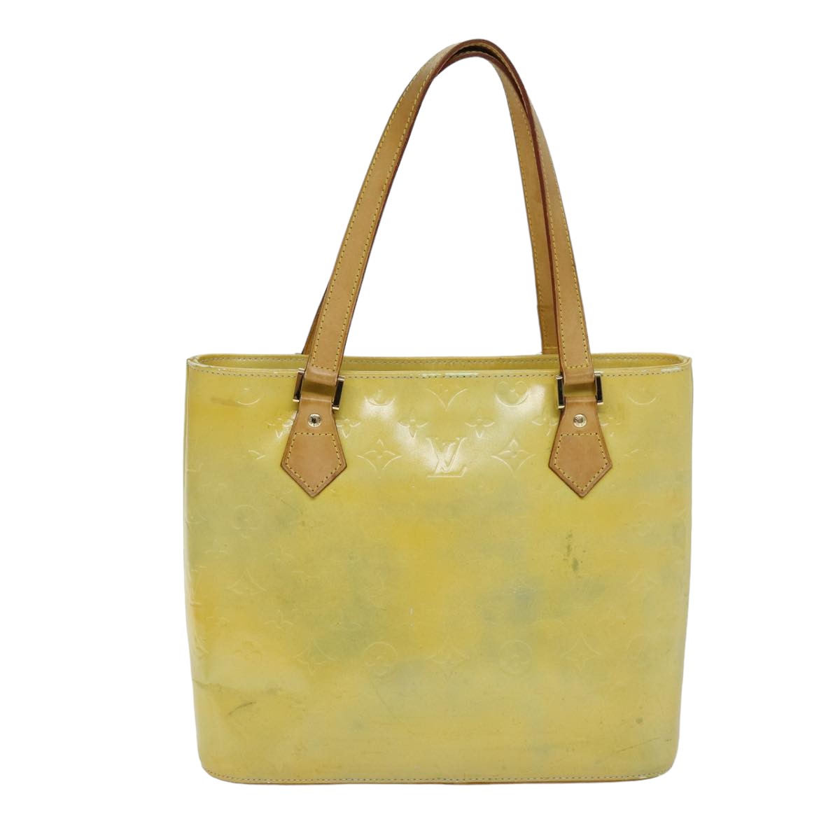 LOUIS VUITTON Monogram Vernis Houston Hand Bag Gris M91053 LV 76212