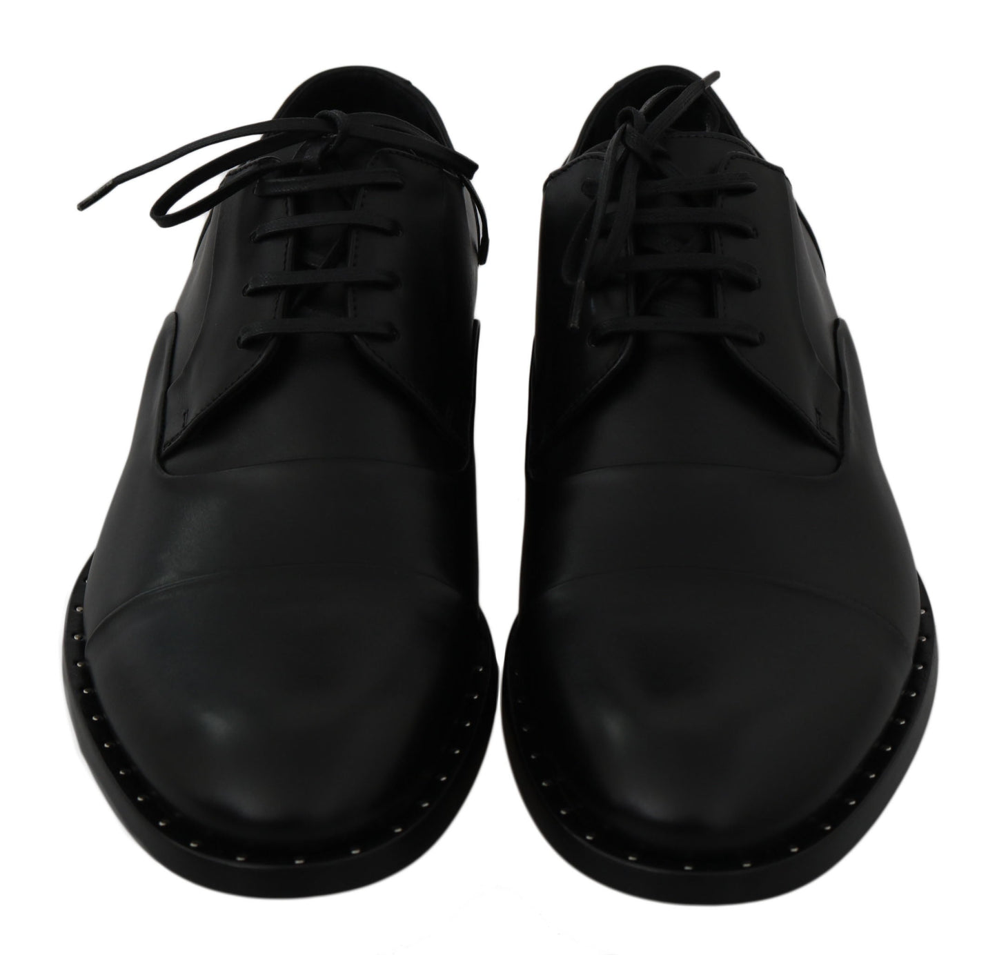 Dolce & Gabbana Black Leather Derby Formal Men's Shoes