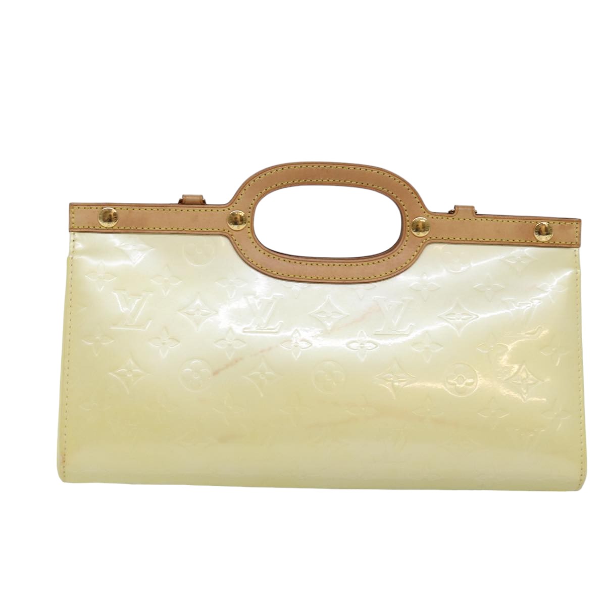 LOUIS VUITTON Monogram Vernis Roxbury Drive Hand Bag Perle M91374 LV 76340