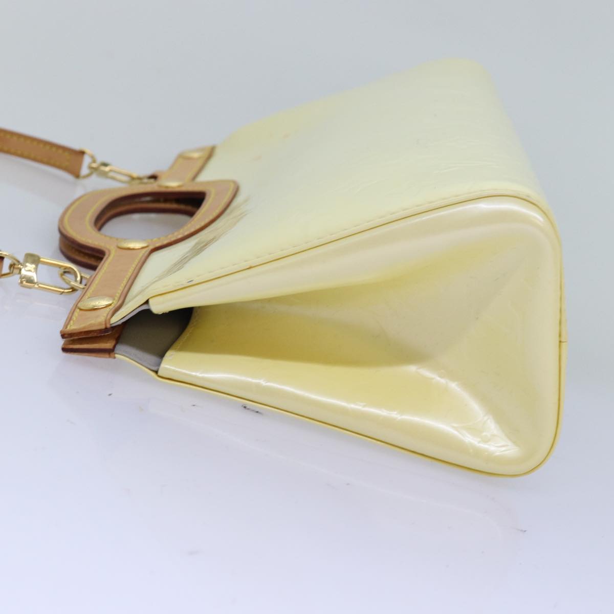 LOUIS VUITTON Monogram Vernis Roxbury Drive Hand Bag Perle M91374 LV 76340
