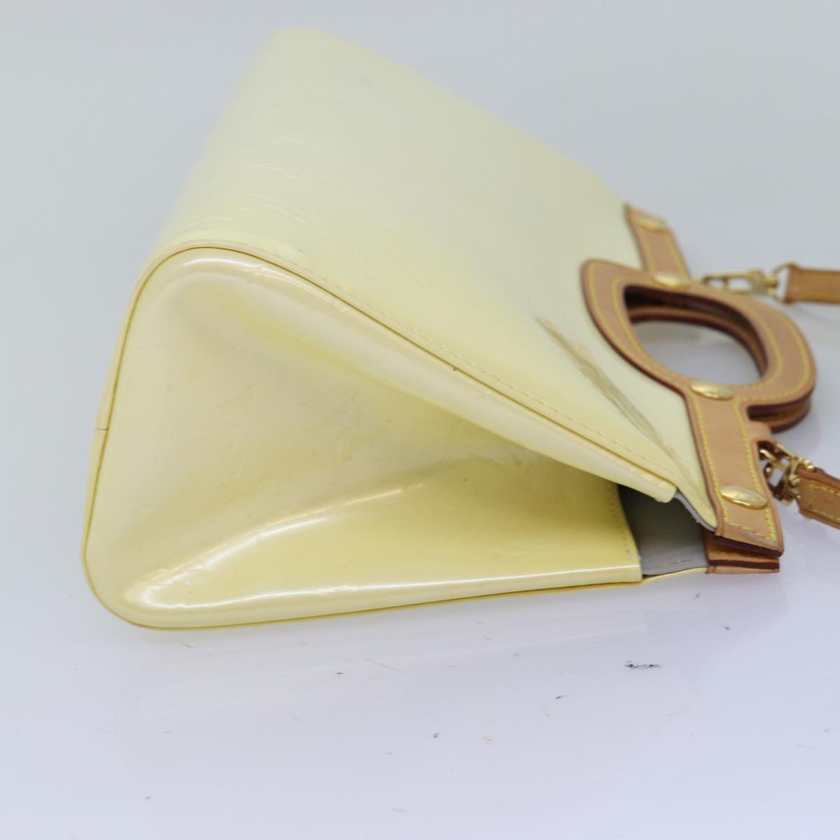 LOUIS VUITTON Monogram Vernis Roxbury Drive Hand Bag Perle M91374 LV 76340