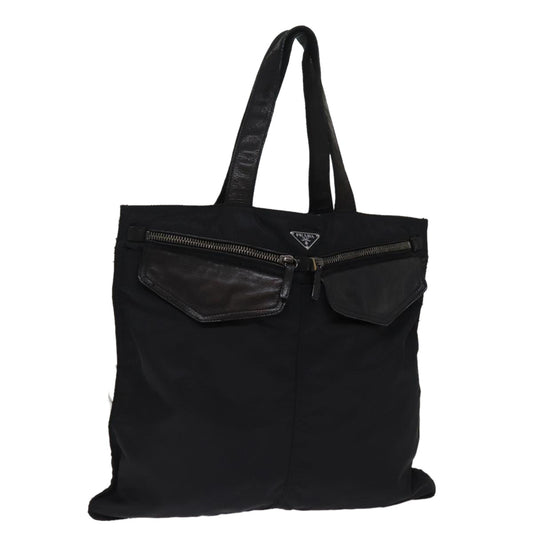 PRADA Tote Bag Nylon Black  76367