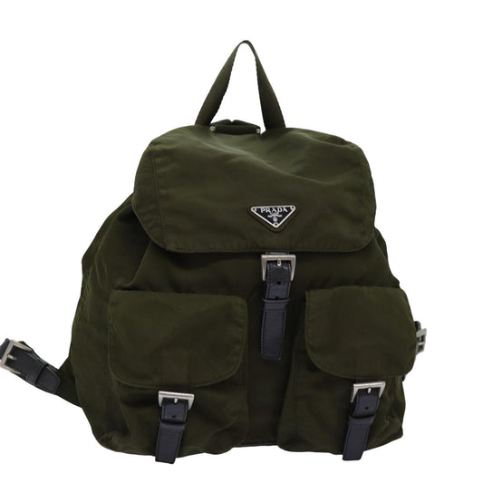 PRADA Backpack Nylon Khaki  76369