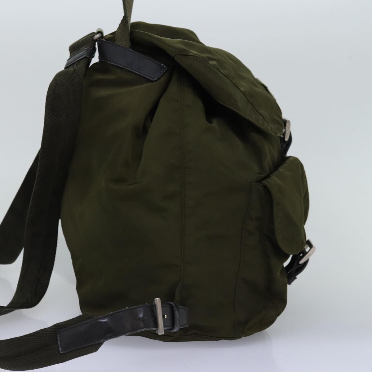 PRADA Backpack Nylon Khaki  76369
