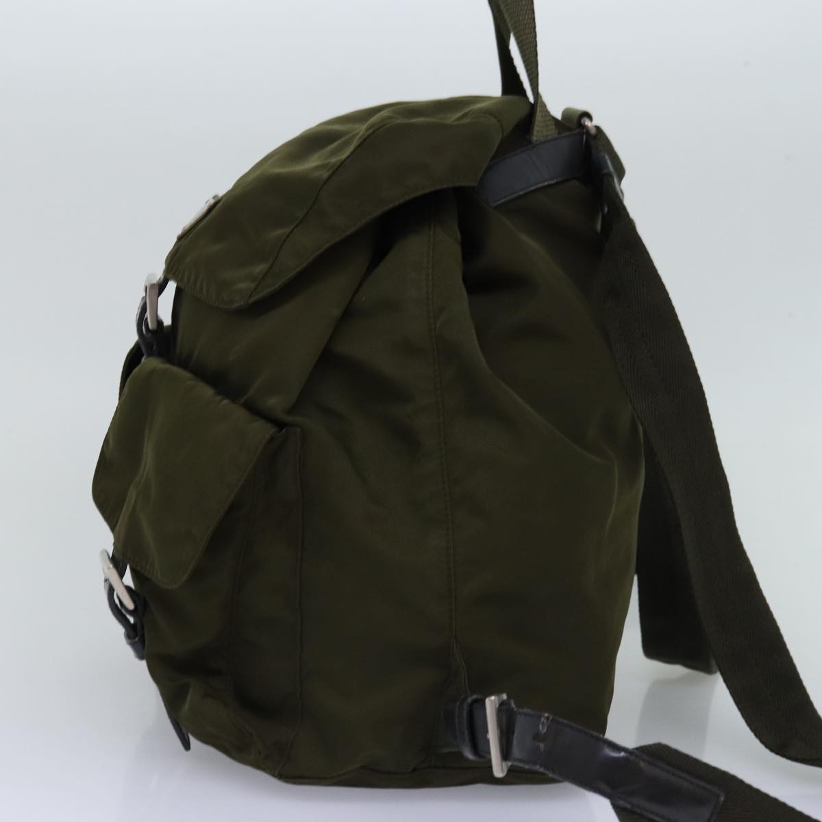 PRADA Backpack Nylon Khaki  76369